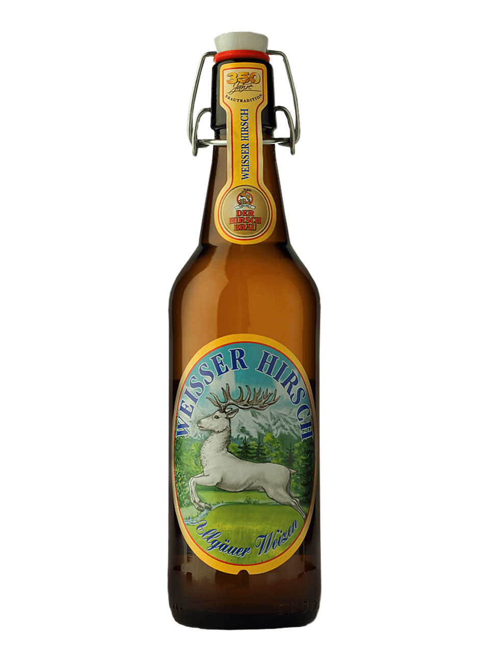 Пиво Белый олень  Хиршбрау Вайссер Хирш 0,5л с/б 5,2% нефильтрованное светлое пшеничное (20/360)
